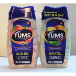 Kẹo nhai giúp hỗ trợ tiêu hóa Tums Extra Strength 100 viên vị trái cây
