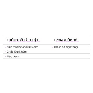 Giá đỡ điện thoại HyperWork M1 (Màu xám)
