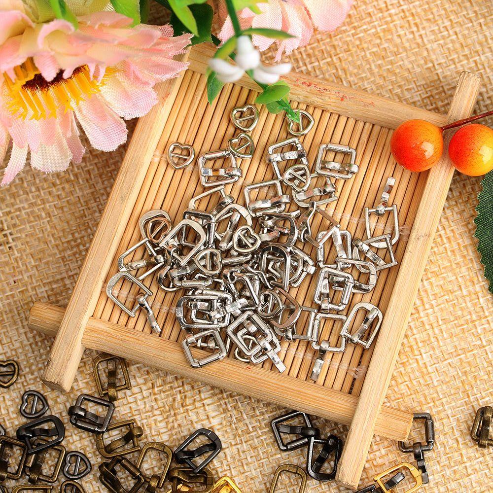 Set 20 / 40 Khóa Túi Xách Hình Trái Tim 3 / 5mm