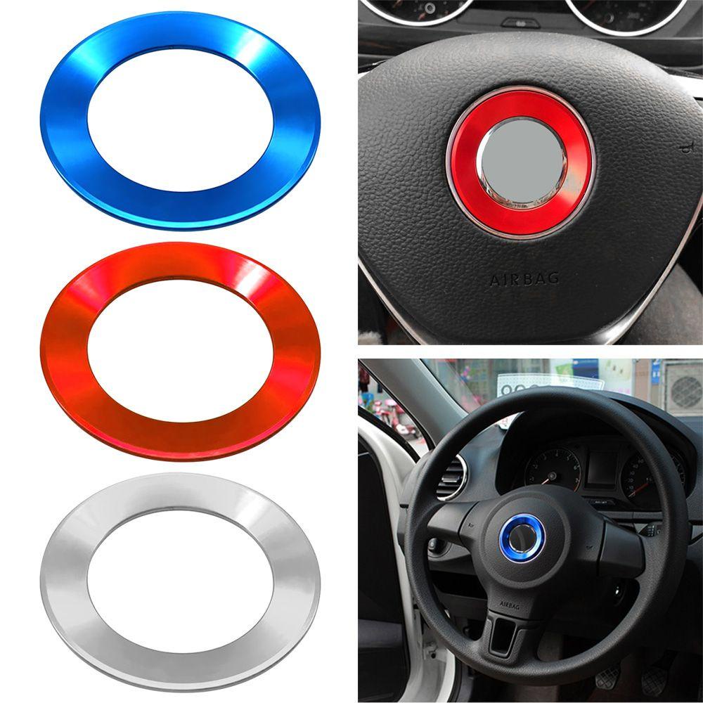 2 Miếng Dán Trang Trí Vô Lăng Xe Hơi VW Passat Golf Jetta Polo Tiguan