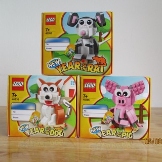 LEGO Tết Năm Mới Con Chó, Lợn, Chuột: 40235, 40186, 40355