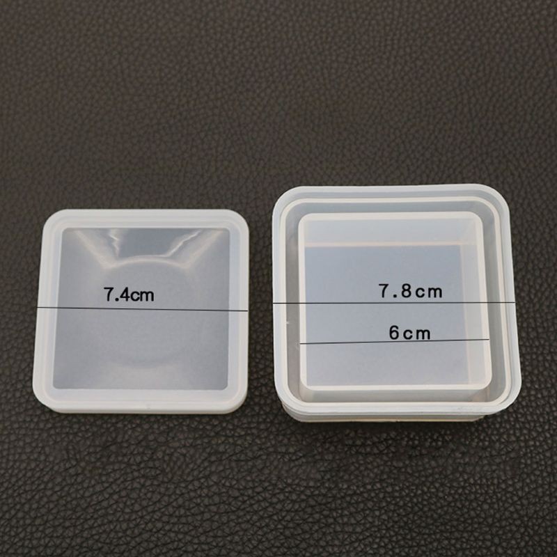 Khuôn Silicone Tạo Hình Làm Hộp Đựng Đồ Hình Lục Giác / Vuông / Tròn / Pha Lê Epoxy Uv Diy