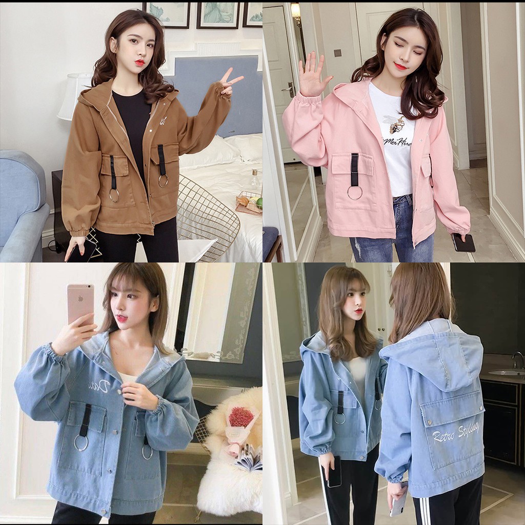 [Video+Ảnh Thật] Áo Khoác Kaki Nữ Có Khoen 1 Lớp Free Size 70kg AK145 TD Fashion