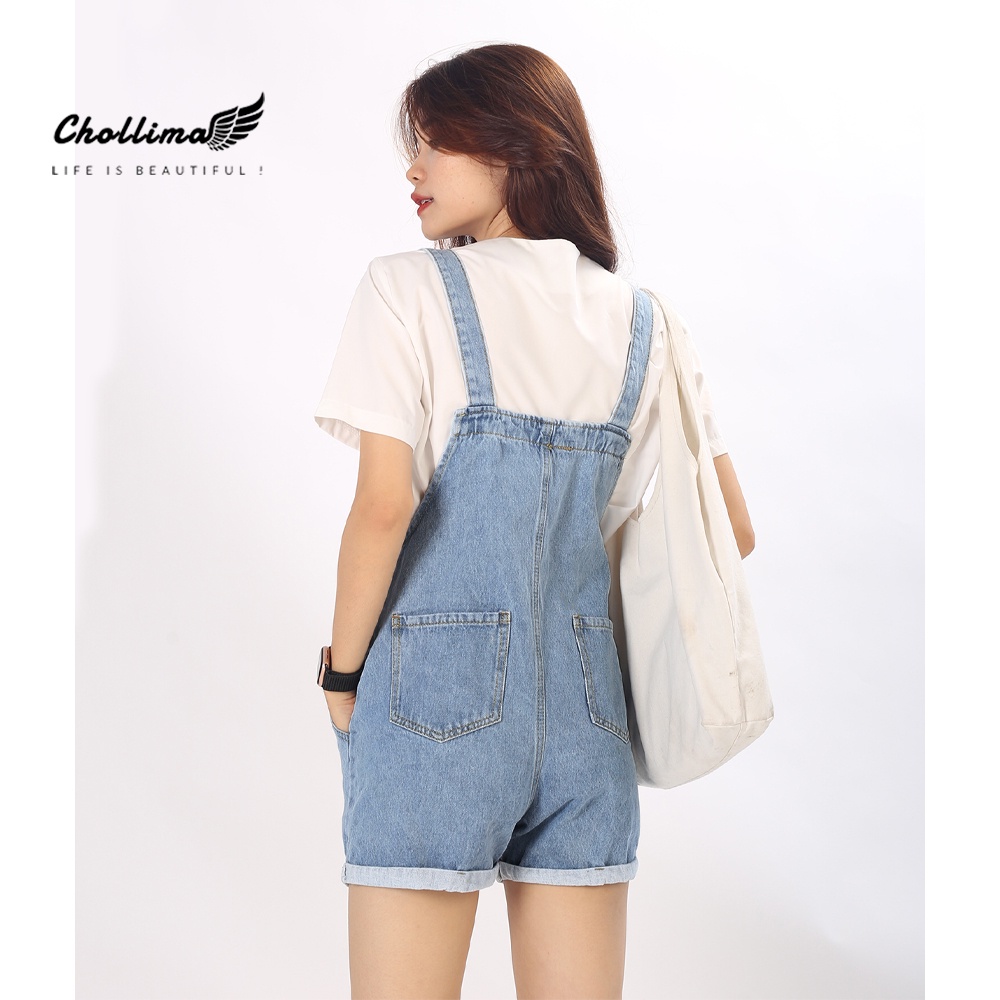 Yếm short jean Chollima thêu cún YJ008