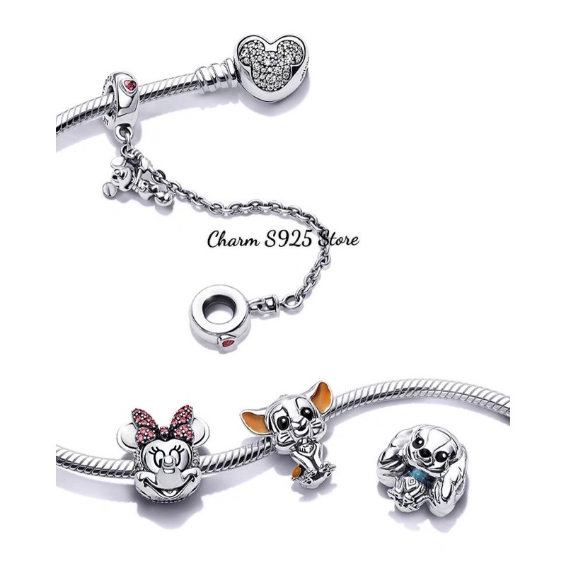 charm pan mèo con disney bạc s925 cao cấp