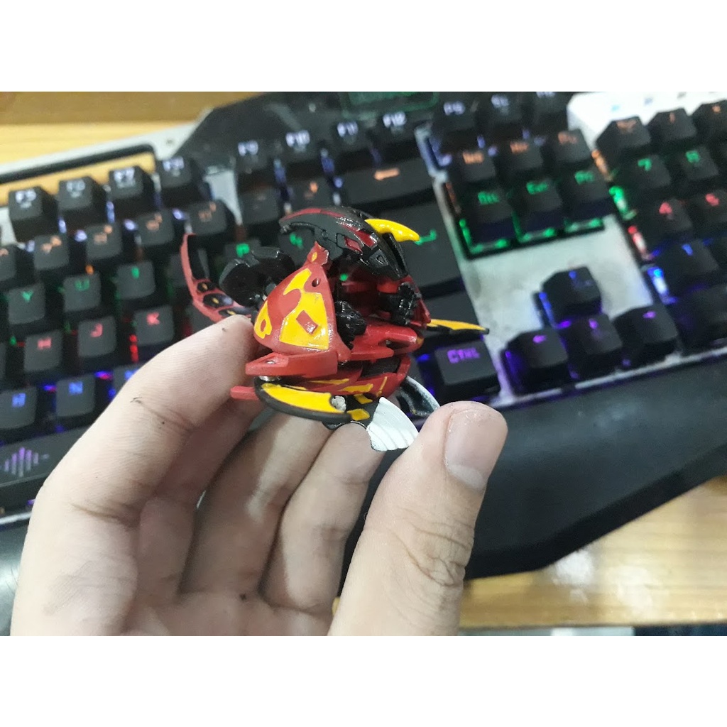 Bakugan nova helios MK2 orbit/ mutant/ viper helios, zukanator hệ lửa paint anime tặng kèm thẻ sắt