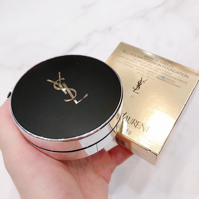 Phấn nước Cushion YSL All Hours Cushion / Le Cushion Encre De Peau Luminous Matte trang điểm lâu trôi, chống nắng (14g)