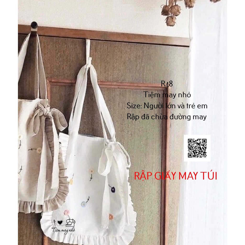 R48_ Rập giấy may túi xách tote