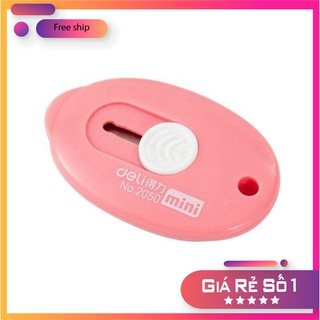 Dao rọc giấy dao cắt giấy deli mini 2050 nhỏ gọn đơn giản tiện dụng giá rẻ