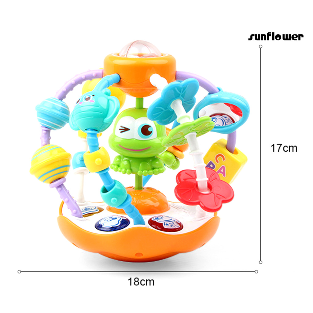 Cartoon Animal Baby Light Music Rattle Ball Hand Bell Educational Playing Toy /YEWJ/