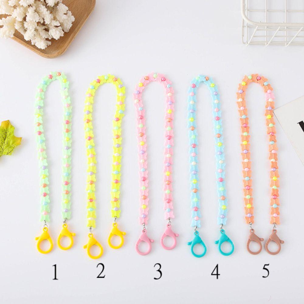 LAY Dây Chuỗi Hạt Đeo Kính Chống Trượt Hình Bướm Nhiều Màu Sắc