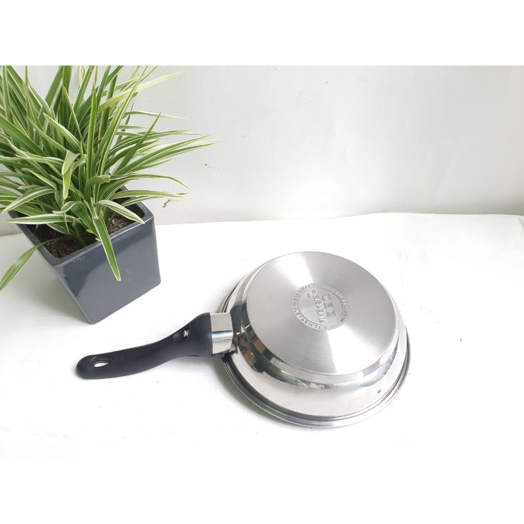 Chảo Chống Dính Inox 430 3 Đáy Fivestar Standard - Dùng Nhiều Loại Bếp - 16cm/20cm/22cm/24cm/26cm/28cm - Hàng Chính Hãng