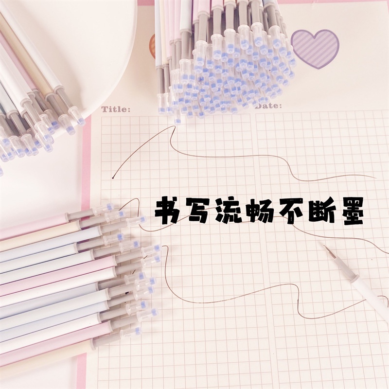 10 Ruột Bút Bi Mực Đen Cỡ Lớn 0.5mm