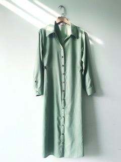 Đầm sơ mi linen