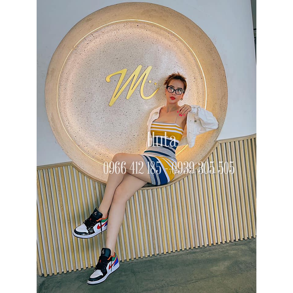 [MẪU MỚI] Đầm body hai dây sọc cọng bún sexy(CÓ VIDEO THẬT) | BigBuy360 - bigbuy360.vn