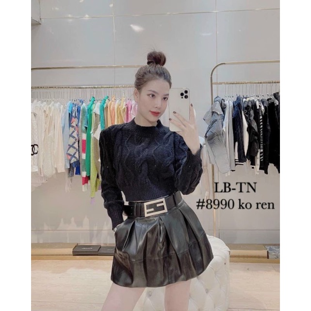 Chân váy da phồng kèm bet có quần trong