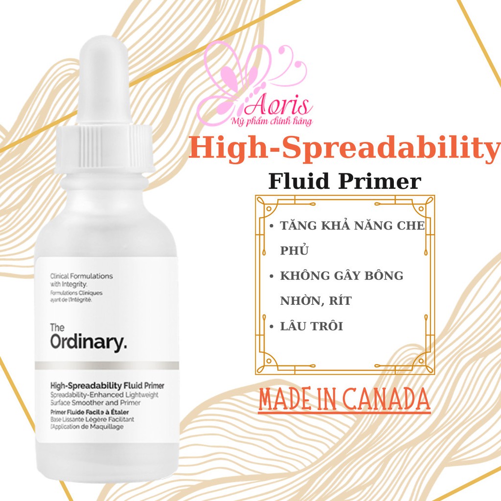 [Auth- Full Bill]Kem lót High-Spreadability Fluid Primer - The Ordinary.