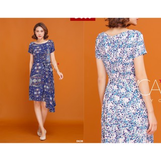 [CO MAYCA] Váy nữ vạt chéo họa tiết hoa D638