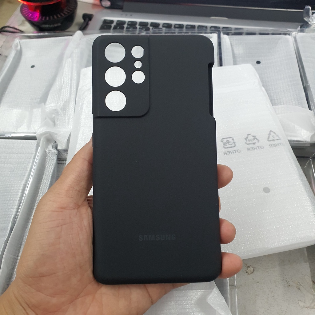 Ốp Lưng Samsung Galaxy S21 Ultra Chính Hãng, Có Khe Cắm Bút , Silicon Chống Bẩn
