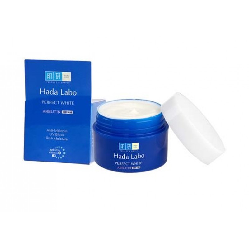 Kem dưỡng trắng da Hadalabo Perfect White Arbutin Cream 50g