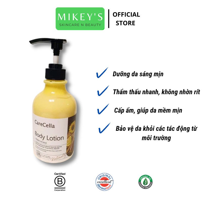 Sữa dưỡng thể CHỐNG NẮNG Carecella Mikeybeauty92 TRẮNG DA chính hãng Hàn Quốc (650 ml) | BigBuy360 - bigbuy360.vn