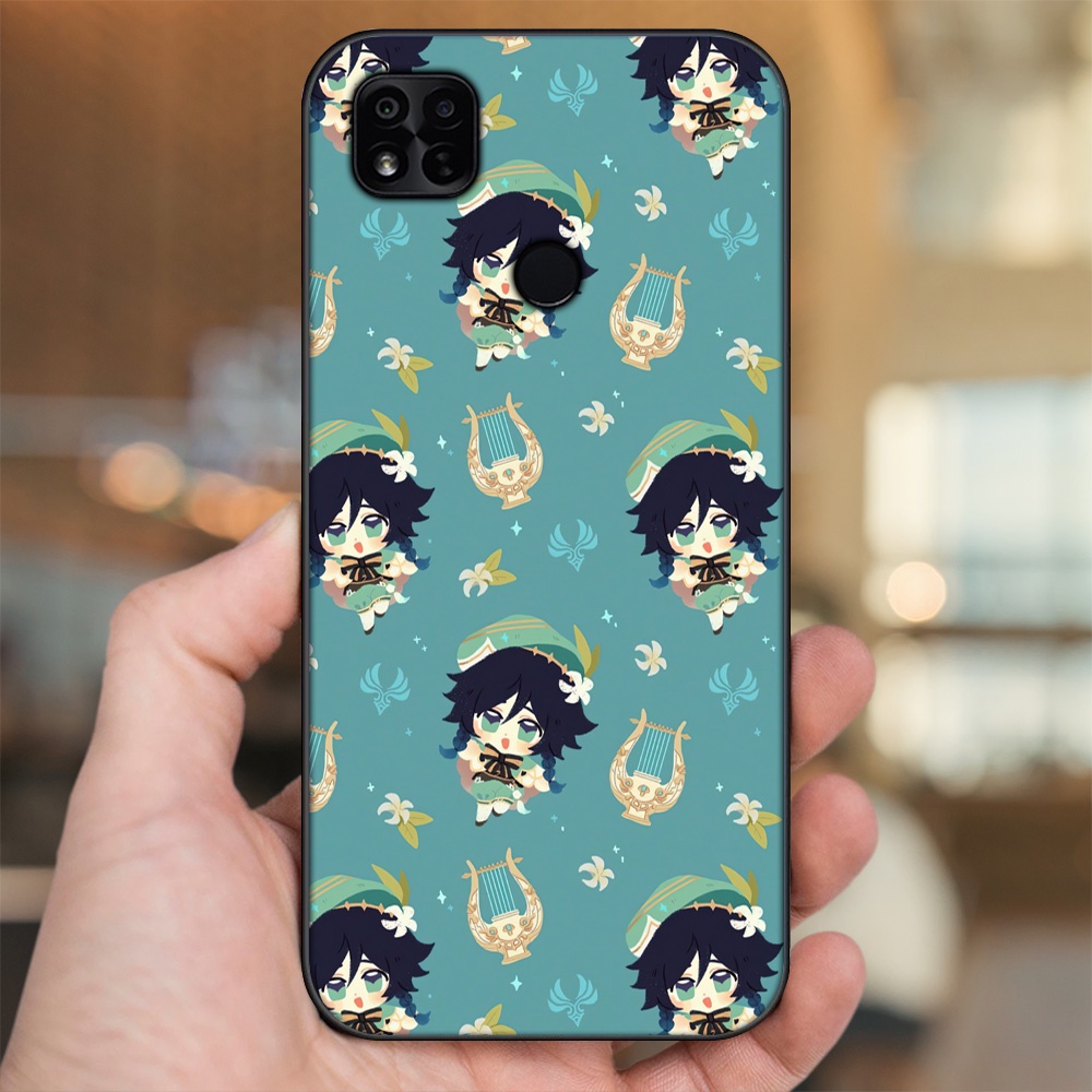 Ốp lưng Xiaomi Redmi 10A viền đen in hình Venti Genshin Impact