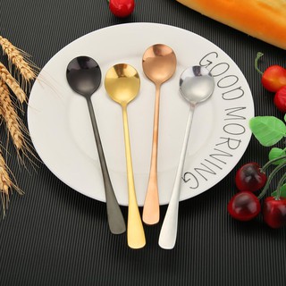 🍒hot sale🍒Long Handle Stainless Steel Ice Spoon Coffee Tea Spoons Kitchen Tableware