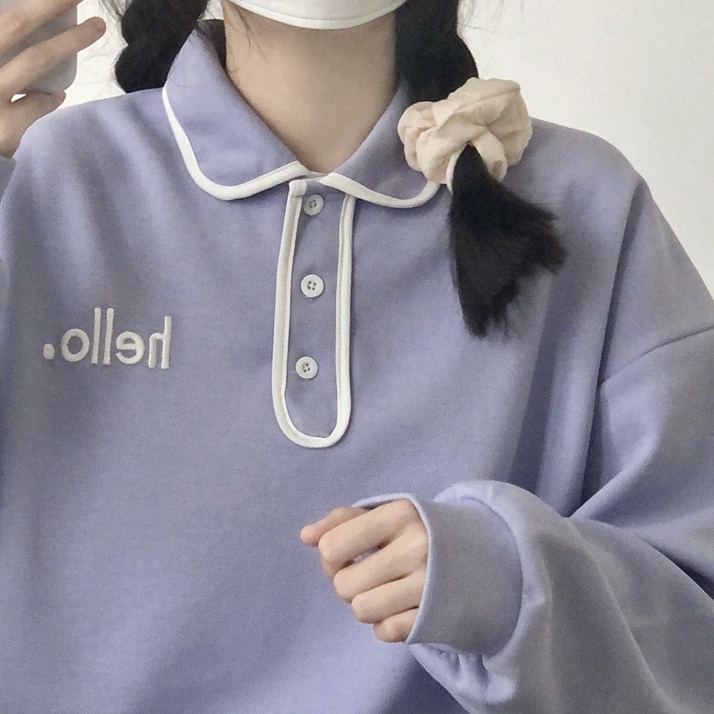 Áo Hoodie Tay Dài Dáng Rộng Thiết Kế Mới Thời Trang Theo Phong Cách Hàn Quốc Cho Nữ