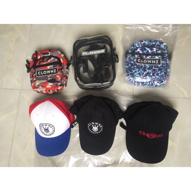 minibag, clearbag và mũ ClownZ