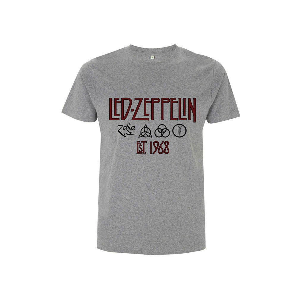 GILDAN Áo Thun Cotton Cổ Tròn In Biểu Tượng Led Zeppelin Thời Trang Cho Nam 1968