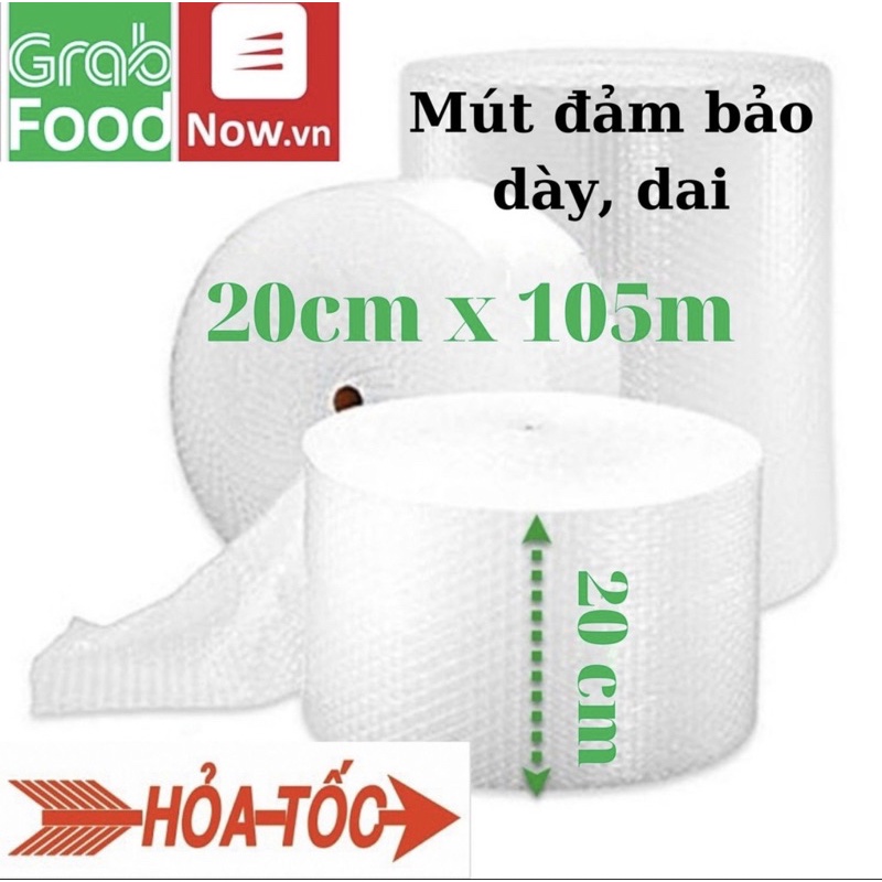 Cuộn Xốp Hơi, Bong Bóng Khí, Xốp Nổ Khổ 20cmx105m