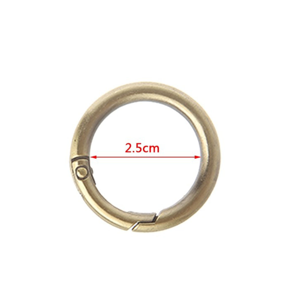 SWEETJOHN Round Spring Snap Opening Hook Buckle Purse Circle DIY Ring Connection Durable Keyring Hook/Multicolor