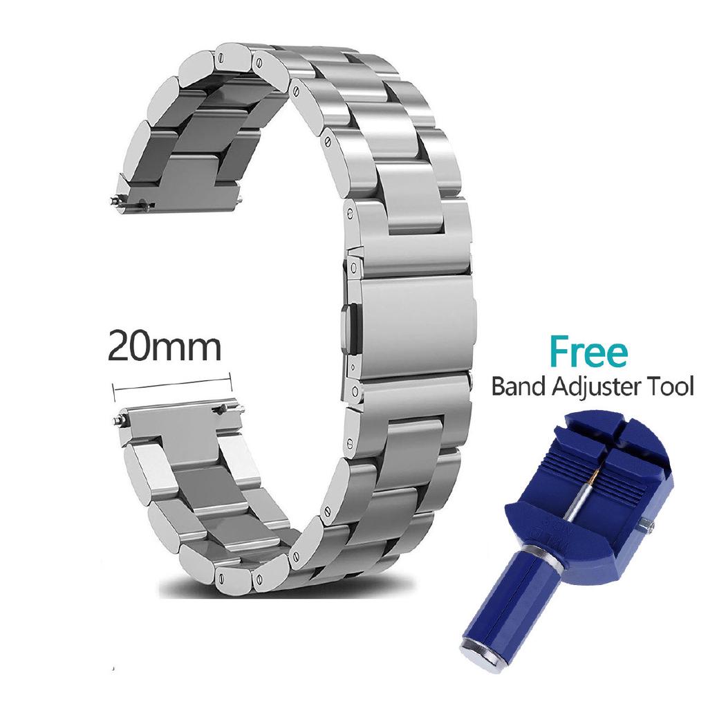 Dây đeo thép không gỉ thay thế cho Samsung Gear Sport S2 S3 Galaxy
