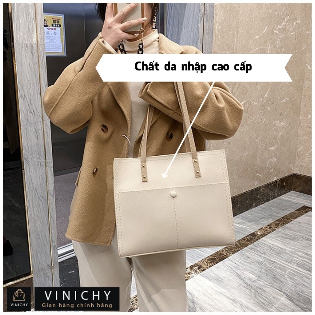 Túi Tote công sở nữ đeo chéo, túi đi chơi, đi học VINICHY, da cao cấp size 32cm HA173