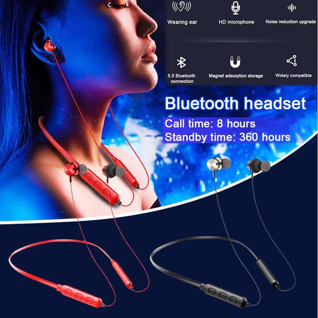 Tai Nghe Bluetooth 5.0 Đeo Cổ Âm Thanh Stereo Hd