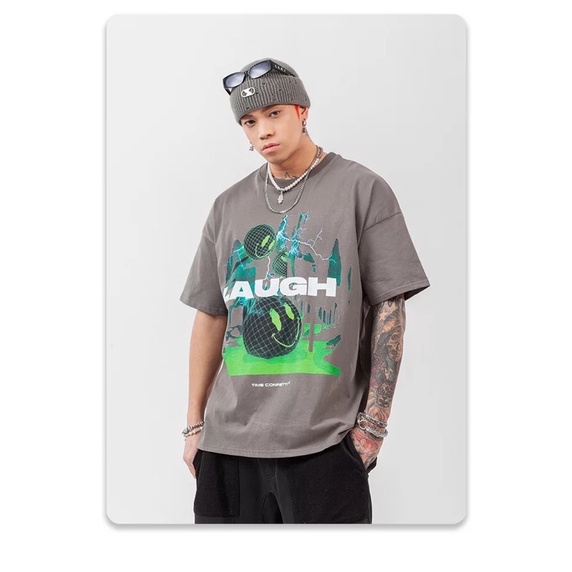 Áo Thun Oversize LAUGH Unisex