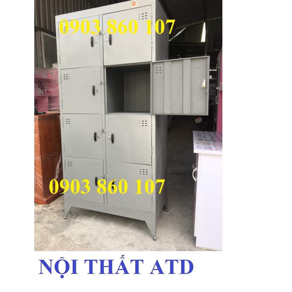 Tủ hồ sơ sắt cá nhân cho nhân viên- Tủ sắt locker 8 cửa 10 cửa HCM