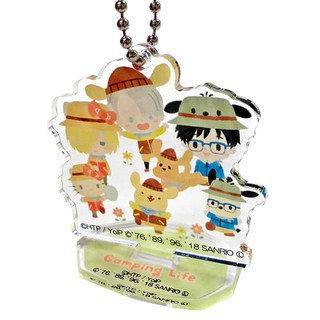 MÓC KHÓA KẾT HỢP STANDEE Yuri !!! ON ICE x Sanrio Characters THE Chara SHOP Mini Acrylic Stand Camp ver