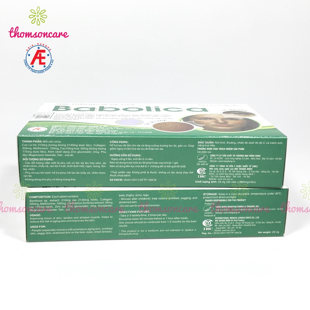 Babolica - hỗ trợ giảm nhăn, rạn da cho phụ nữ sau sinh, ngăn ngừa lão hóa da