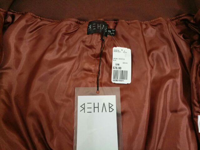 Áo khoác F21 (Rehab Satin-Lined Bomber Jacket)