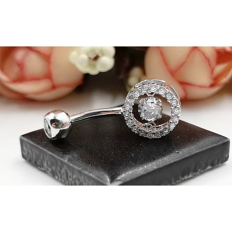 1pcs  Mạ Bạc 925  khuyên rốn dài đẹp bấm bụng bấm rốn lỗ bạc khuyen ron vàng trắng xo khuyen ron ảnh khuyên rốn khuyên đeo rốn giá khuyên rốn nữ nam