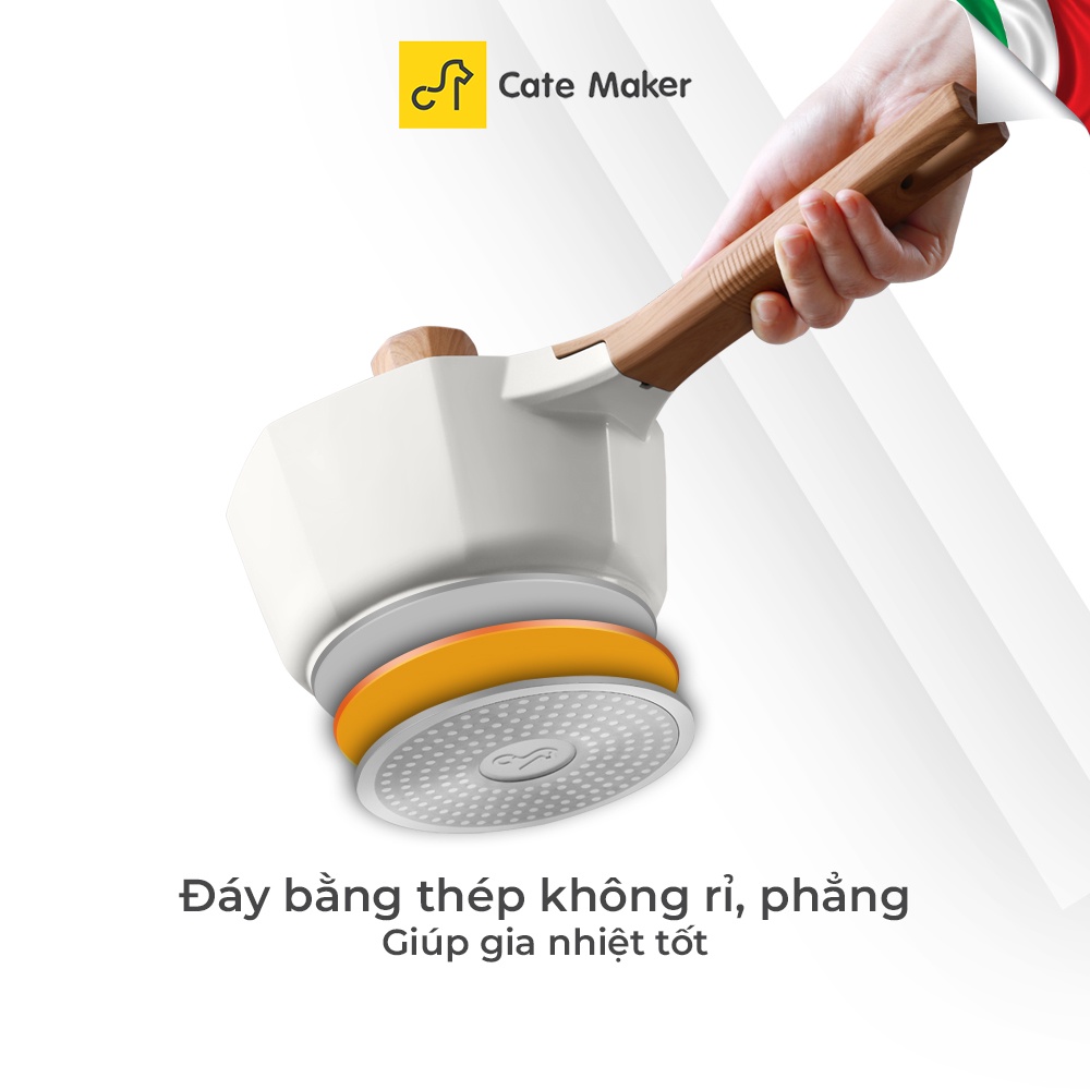 Nồi quánh chống dính đáy từ hình bát giác size 18cm Cate-Maker  INFINITE SERIES GYL-BJ18NB