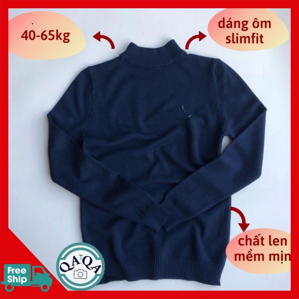 Áo Len Nam Cổ Tròn, Chất Liệu Len Mềm Mịn, Dày Dặn, Dáng Ôm Nhẹ