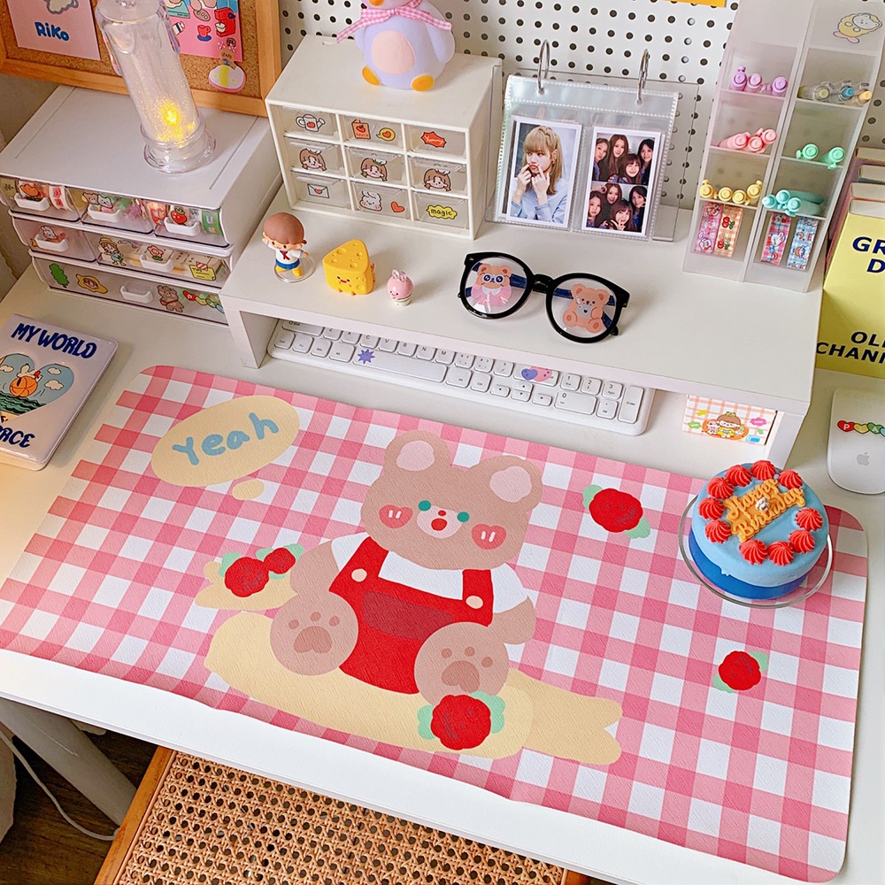 Tấm Lót Chuột Khổ Lớn Thảm Lót Tay Dễ Thương Hình Chữ Nhật Mat Trải Bàn Di Chuột Cute
