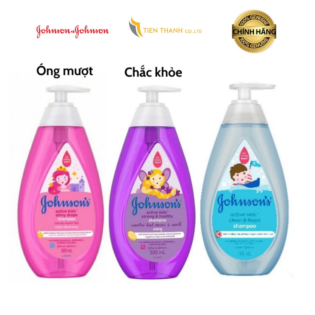 Dầu gội Johnsons Baby Các Loại ( Óng mượt/ Chắc khỏe cho bé gái/ Thơm mát năng động )- Hàng chính hã