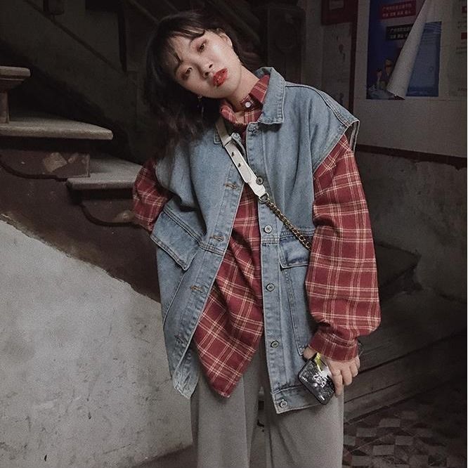 IMAODOU Áo Khoác Denim Không Tay Phong Cách Hàn Quốc 2021 | BigBuy360 - bigbuy360.vn