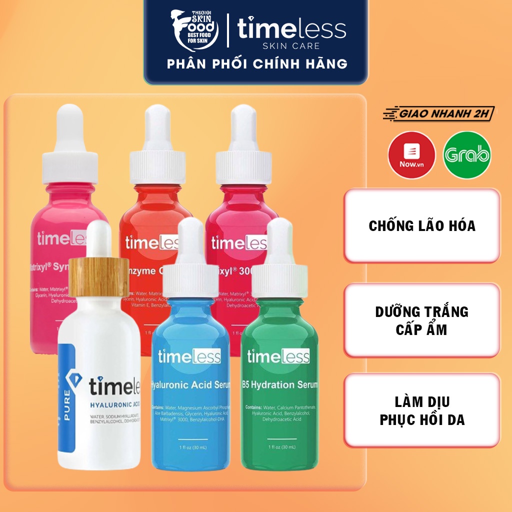 Tinh Chất Cấp Ẩm, Dưỡng Trắng, Phục Hồi Da, Chống Lão Hóa Timeless Serum 30ml