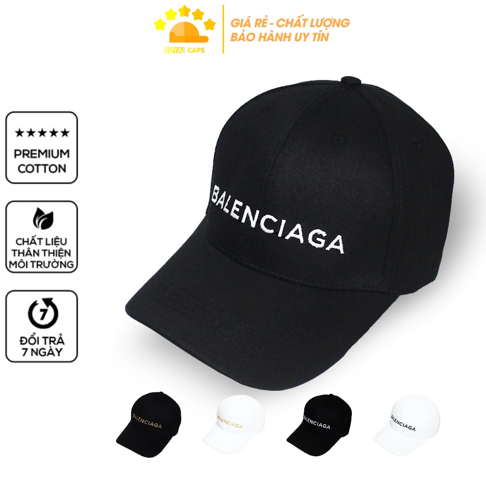 Mũ Lưỡi Trai Nón Lưỡi Trai Nam Nữ Balenciaga Đen Vải Kaki Nón Kết - Royal Caps