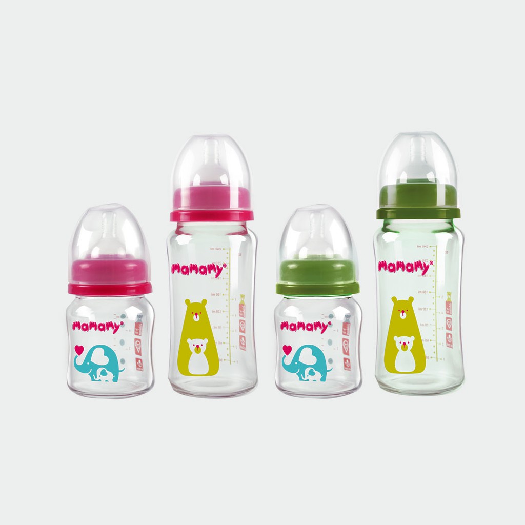 [1 TẶNG 1]Mua 1 bình sữa thủy tinh Mamamy 120ml tặng 1 bình cùng loại