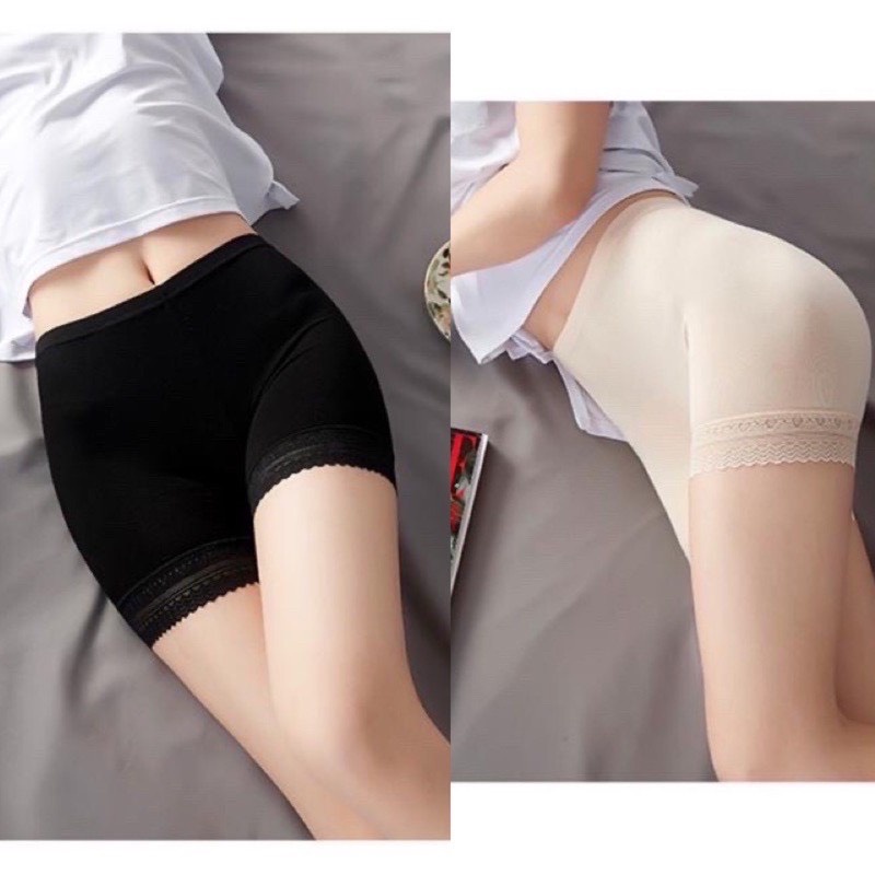 [Ảnh thật] Quần mặc váy viền ren hàng Quảng Châu Quần váy mềm mịn